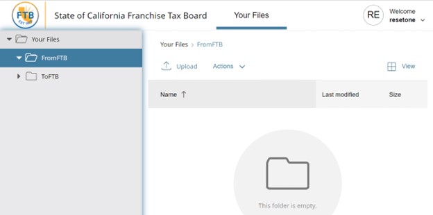 Once users login to their SWIFT account they will see the ToFTB and From FTB subscriptions folders.