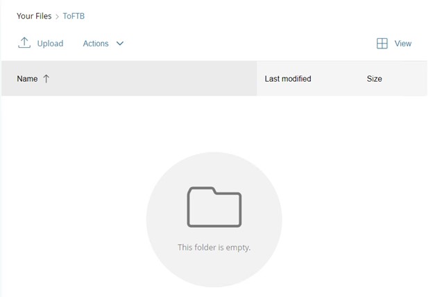 Users will select the upload to view file(s) from their computer that they want to upload.